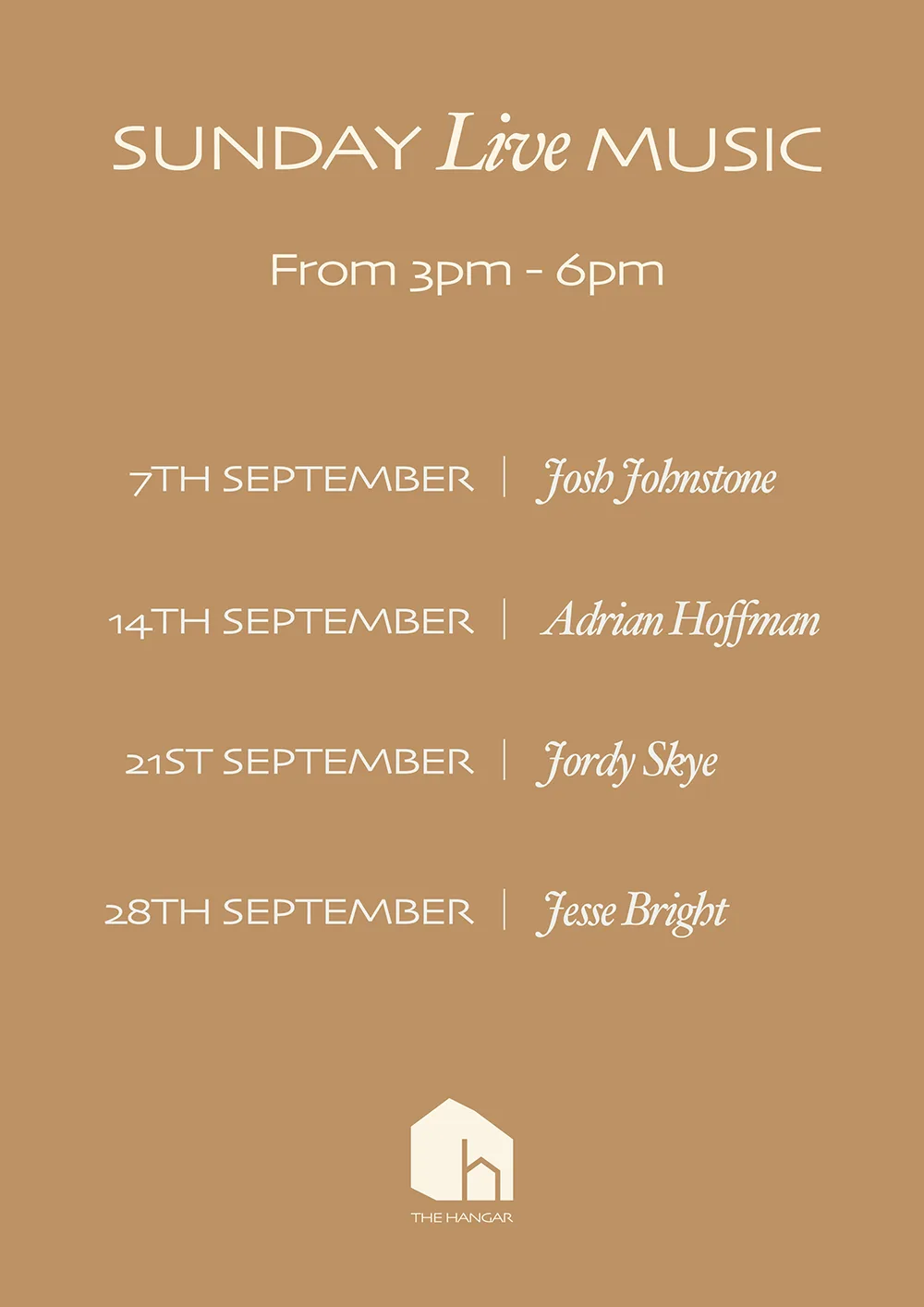 September Live Music Line Up